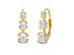 White Cubic Zirconia 14k Yellow Gold Earrings With Velvet Gift Box 2.00ctw