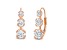 White Cubic Zirconia 14k Rose Gold Earrings With Velvet Gift Box 2.00ctw