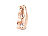 White Cubic Zirconia 14k Rose Gold Earrings With Velvet Gift Box 2.00ctw