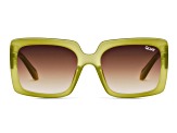 Quay Total Vibe Green Square Frame / Brown Lenses Sunglasses