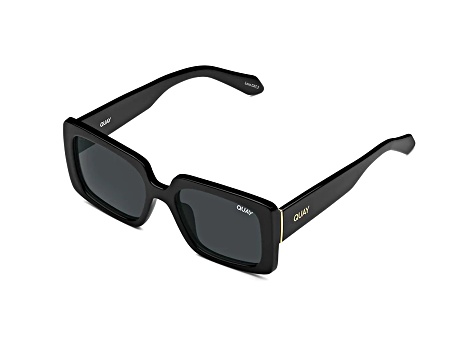 Quay Australia Black Total Vibe Oversized Square Sunglasses with Gradient Lenses Quay Total Vibe Black Square Frame / Smoke Lenses Sunglasses  main image 2