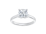 Certified White Lab-Grown Diamond F VS-SI 14K White Gold Tulip Setting Solitaire Ring 2.10ctw
