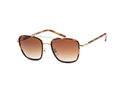 Tory Burch Women's Fashion 53mm Shiny Gold Dark Tort Sunglasses | TY6090-330413