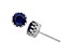 Round Lab Created Sapphire Sterling Silver Stud Earrings, 2.00ctw