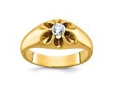 10K Yellow Gold Men's Diamond Ring 0.25ct