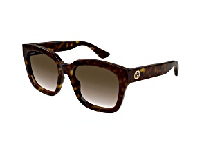 Gucci GG1338SK Women's Rectangle Sunglasses - Tortoise/Brown 54mm