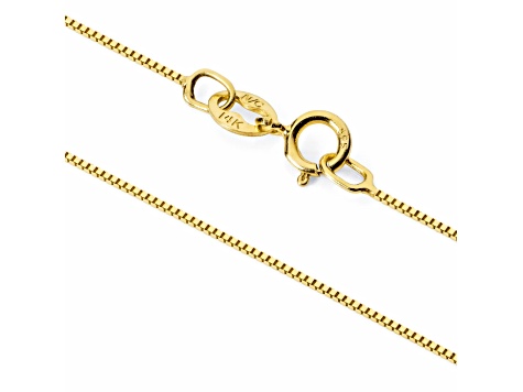 White Cubic Zirconia 14k Yellow Gold Pendant With Chain 0.20ctw