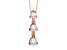 White Cubic Zirconia 14k Rose Gold Pendant With Chain 0.20ctw