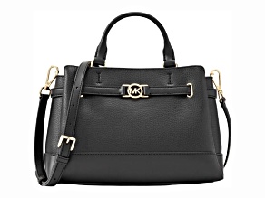 Michael Kors Reed Small Centre Zip Belted SatchelHandbag in Black