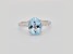 Oval Sky Blue Topaz and Cubic Zirconia Rhodium Over Sterling Silver Ring