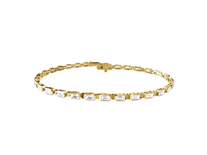White Lab-Grown Diamond EF VVS-VS 14k Yellow Gold Tennis Bracelet 3.25ctw
