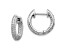 Rhodium Over 10k White Gold 1/2" 0.40ctw Diamond Hinged Hoop Earrings