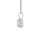 White Cubic Zirconia 14k White Gold Pendant With Chain 2.00ctw