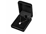 White Cubic Zirconia 14k White Gold Pendant With Chain 2.00ctw