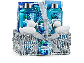 Lovery Home Spa Gift Basket In Heavenly Ocean Bliss Scent - 9pc set