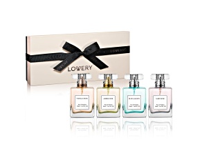 4pc Floral Eau de Parfum: Blue Lagoon, Mary Rose, Amber Noir & Vanilla Musk Scent Gift Set