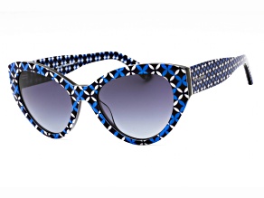 Kate Spade PAISLEIGH Blue Cat Eye Frame / Dark Gray Lenses Sunglasses
