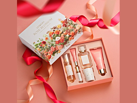 Lovery Rose Blossom Bath and Body Care Set, 7pc. including Travel
