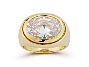Rachel Zoe 14K Yellow Gold Over Sterling Silver Cubic Zirconia Bold Dome Ring