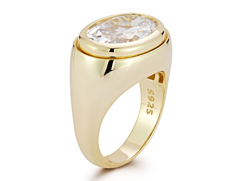 Rachel Zoe 14K Yellow Gold Over Sterling Silver Cubic Zirconia Bold Dome Ring