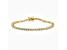 Sterling Silver 2MM Everyday Tennis Bracelet Size - 6 Inches, Color Gold