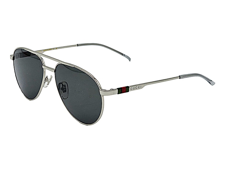 Gucci Silver Tone Aviator Frame / Gray Lenses Sunglasses  display picture 1