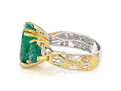 自由の女神スリーブ　緑　50枚 Green Zambian Emerald Rhodium & 24K Yellow Gold Over