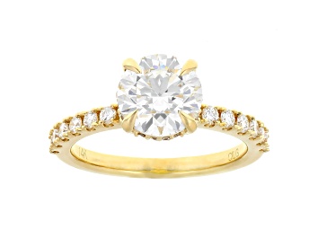 Picture of White Lab-Grown Diamond IGI Certified 14k Yellow Gold Ring 2.50ctw