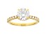 White Lab-Grown Diamond IGI Certified 14k Yellow Gold Ring 2.50ctw