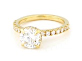 White Lab-Grown Diamond IGI Certified 14k Yellow Gold Ring 2.50ctw
