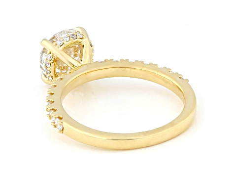 White Lab-Grown Diamond IGI Certified 14k Yellow Gold Ring 2.50ctw