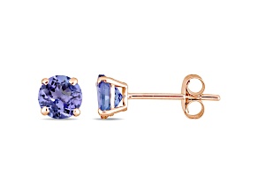 Tanzanite 14K Yellow Gold Earrings 1.08ctw