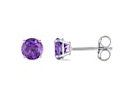 Amethyst 14K White Gold Earrings 0.80ctw