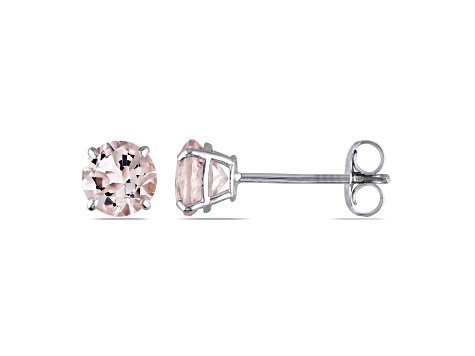 Morganite 14K White Gold Earrings 0.96ctw