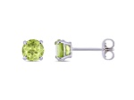 Peridot 14K White Gold Earrings 1.12ctw