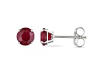 Ruby 14K White Gold Earrings 1.38ctw