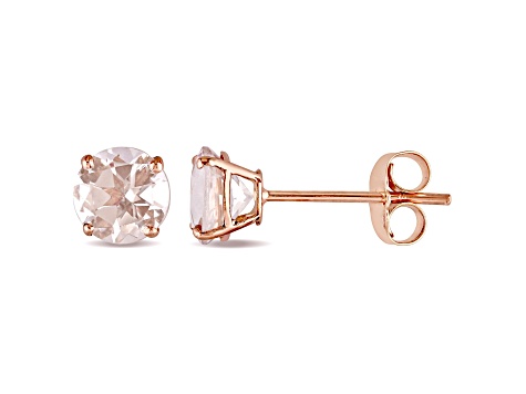 Morganite 14K Pink Gold Earrings 0.96ctw