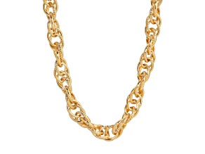1928 Jewelry Gold Tone Base Metal Chain Link Necklace 18"