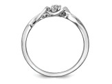 Rhodium Over 14K White Gold First Promise Diamond Promise/Engagement Ring 0.04ctw