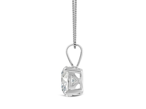 White Cubic Zirconia 14k White Gold Pendant With Chain 2.00ctw