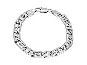 Stainless Steel Cross Mariner Link Bracelet