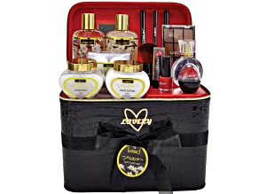 Lovery Premium Bath & Body Gift Basket - Jasmine Scent - Home Spa & Makeup Set - 30pc