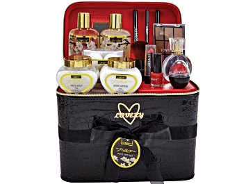Picture of Lovery Premium Bath & Body Gift Basket - Jasmine Scent - Home Spa & Makeup Set - 30pc