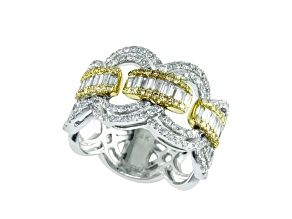 EFFY 14K White and Yellow Gold Diamond Ring, 1.14ctw