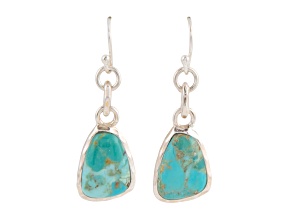 Barse Jewelry Blue Turquoise and Silver Drop Earrings