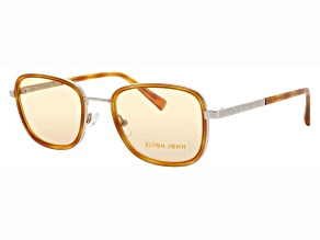Elton John TRIO 2 Square Tortoise Frame / Amber Lenses Sunglasses