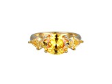 Yellow Cubic Zirconia 18k Yellow Gold Over Sterling Silver November Birthstone Ring 5.49ctw