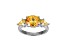 Yellow Cubic Zirconia Platinum Over Sterling Silver November Birthstone Ring 5.49ctw