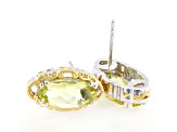 Yellow Ouro Verde Rhodium & 24K Yellow Gold Over Palladium Sterling Silver Earrings 3.83ctw