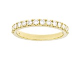 White Lab-Grown Diamond F-G VS-SI 14kt Yellow Gold Wedding Band Ring 0.50ctw